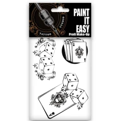 NEU Temporäres Tattoo-Motiv Reality, 10,5 x 14,8cm, Tribal Spielkarten