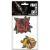 NEU Temporäres Tattoo-Motiv Reality, 10,5 x 14,8cm, Vintage Rosen