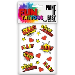 NEU Temporäres Tattoo-Motiv, 10,5 x 14,8cm, Karneval Kölle Comic
