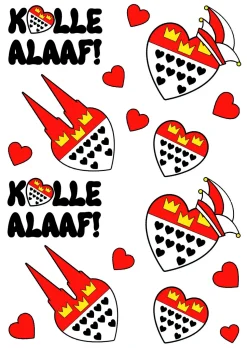 NEU Temporäres Tattoo-Motiv, 10,5 x 14,8cm, Karneval Kölle Dom