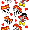 NEU Temporäres Tattoo-Motiv, 10,5 x 14,8cm, Karneval Kölle Clown