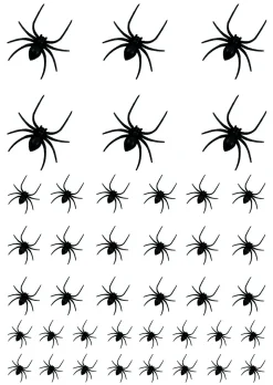 NEU Temporäres Tattoo-Motiv, 10,5 x 14,8cm, Halloween Spinnen