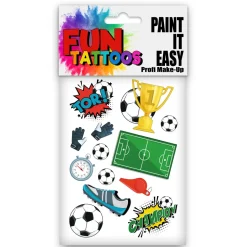 NEU Temporäres Tattoo-Motiv, 10,5 x 14,8cm, Kids Fußball