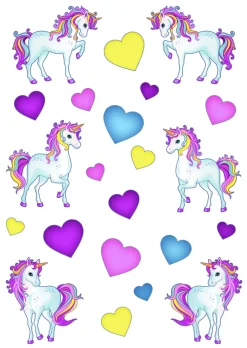 NEU Temporäres Tattoo-Motiv, 10,5 x 14,8cm, Kids Einhorn