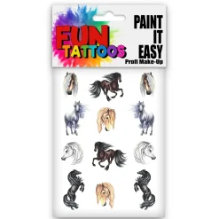 NEU Temporäres Tattoo-Motiv, 10,5 x 14,8cm, Kids Pferde