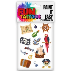 NEU Temporäres Tattoo-Motiv, 10,5 x 14,8cm, Kids Piraten