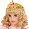 NEU Tiara / Krönchen Gold mit Pinken Schmucksteinen, Kunststoff