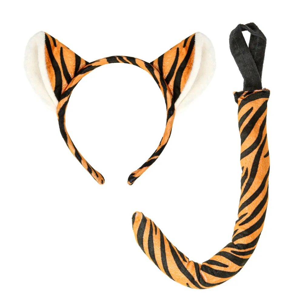 NEU Tier-Kostüm-Set Tiger, mit Ohren und Schwanz