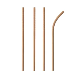 NEU Trinkhalme Pure aus Papier, flexibel, Ø 6 mm, 20 cm, 100 Stück, Braun