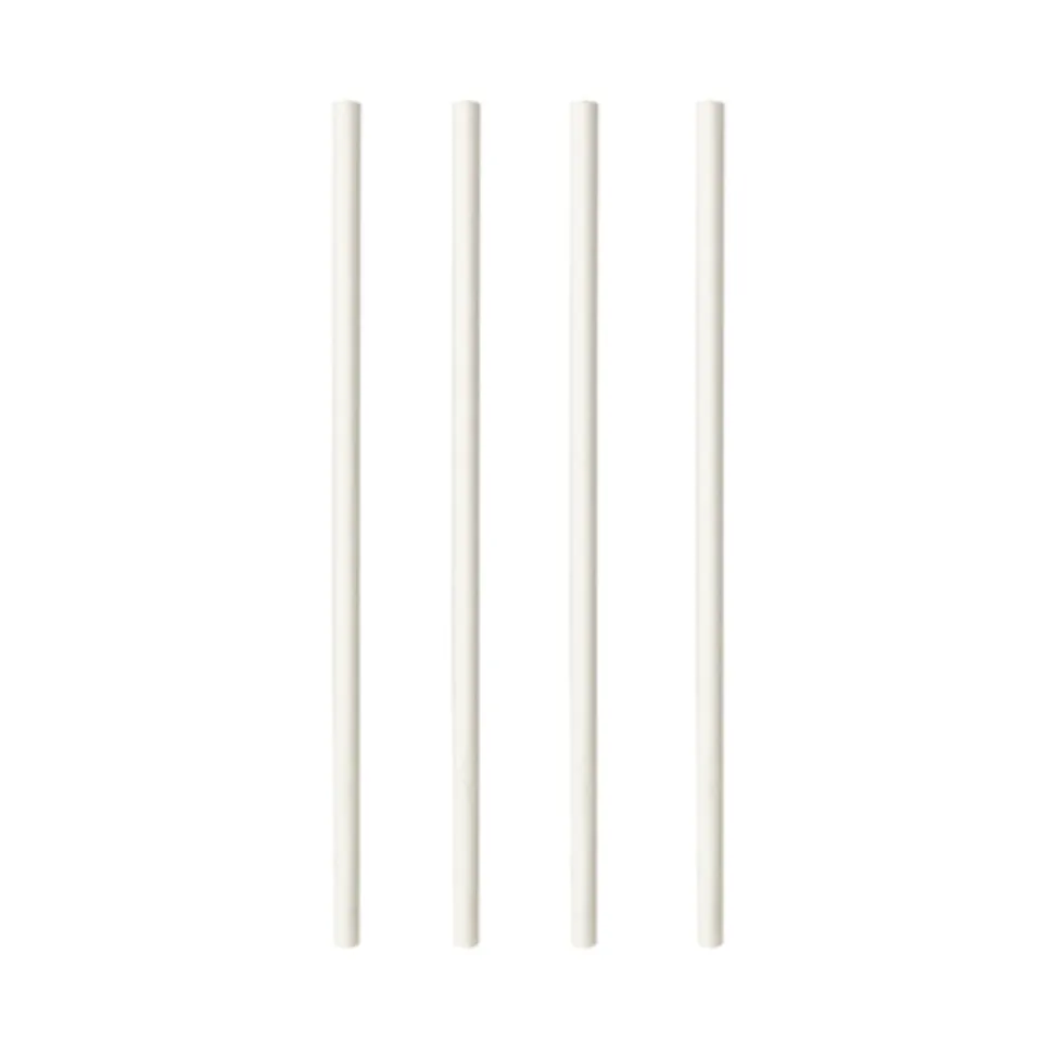 NEU Trinkhalme Pure aus Papier, Ø 6 mm, 20 cm, 100 Stück, Weiß