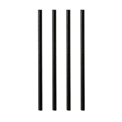 NEU Trinkhalme Pure aus Papier, Ø 8 mm, 21 cm, 100 Stück, Schwarz