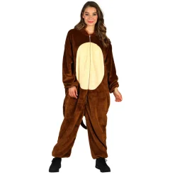 NEU Unisex-Kostüm Plüsch-Overall Affe, braun, Gr. XS-S