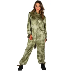 NEU Unisex-Kostüm Plüsch-Overall Dino, grün, Gr. XS-S