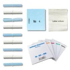 NEU Verlosungs-Set Weiß-Blau 100