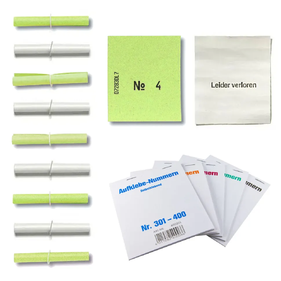 NEU Verlosungs-Set Weiß-Grün 100