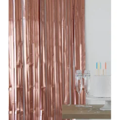 NEU Vorhang Lametta matt rosè-gold, 2m lang - 1m breit