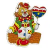 NEU Wand-Deko Clown, Herzballon, 1 Stk. Ca. 47cm