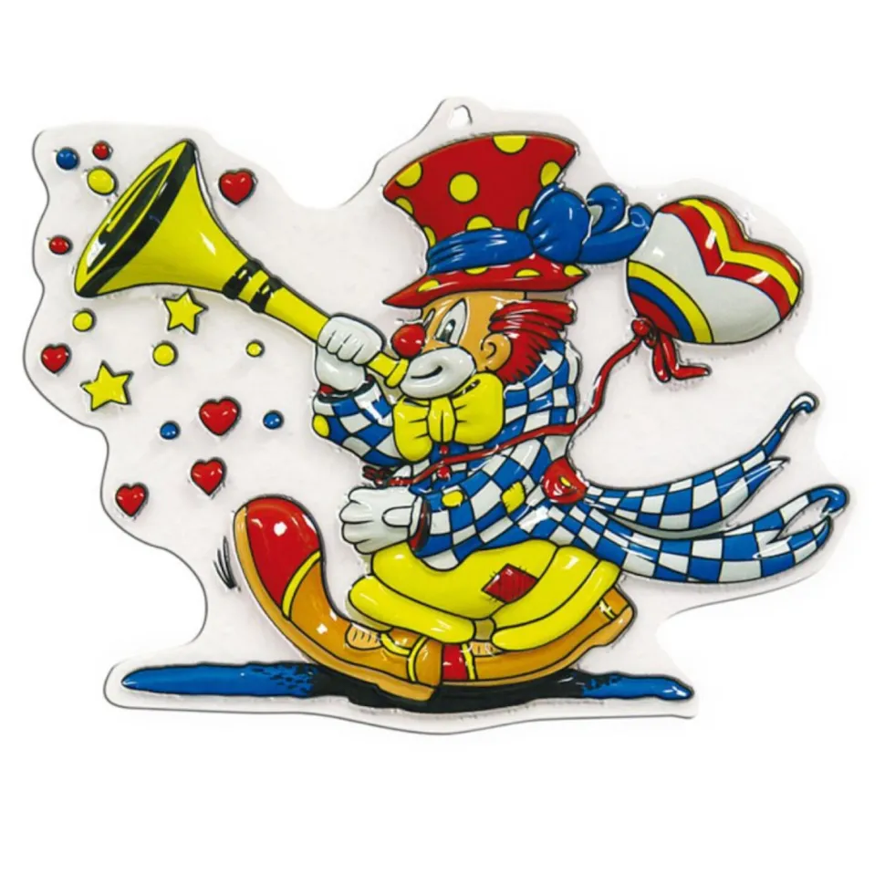 NEU Wand-Deko Clown, Tröte, 1 Stk. Ca. 47cm