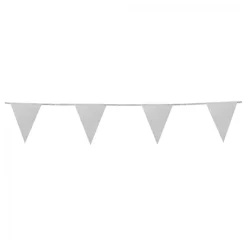 NEU Wimpelkette aus Pappe, Glitter-Silber, 6m