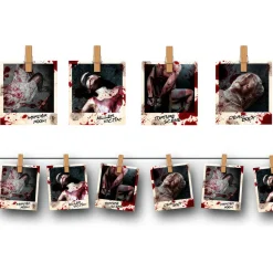 NEU Wimpelkette Halloween Tatort-Fotos, ca. 274cm lang mit 16x22cm Fotos