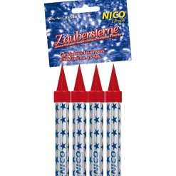 NEU Zaubersterne / Eisfontänen / Torten-Deko, Packung mit 4 Stück, ca. 30 sek Effektdauer