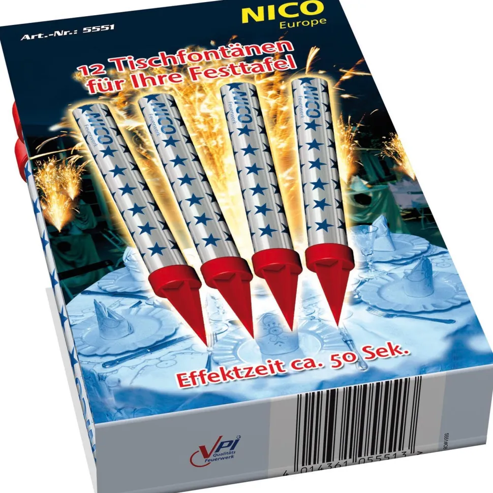 NEU Zaubersterne / Eisfontänen / Torten-Deko, Packung mit 12 Stück, ca. 50 sek Effektdauer