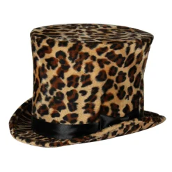 NEU Zylinder Flair Deluxe Leopard, Samtzylinder für Kopfweiten Gr. 57-58cm