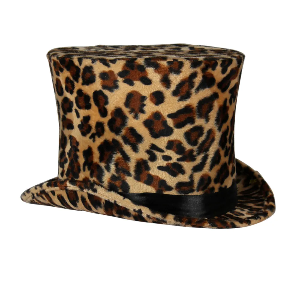 NEU Zylinder Flair Deluxe Leopard, Samtzylinder für Kopfweiten Gr. 57-58cm