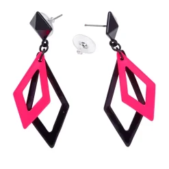 Ohrringe 80er Neon Rhombus