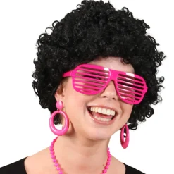 Ohrringe Retro, neonpink