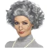 Oma-Set, grau, mit Perücke, Brille und Perlenkette