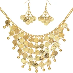 Orient-Set, Ohhringe und Kette mit Goldmünzen