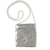 Paillettentasche, silber, ca. 18x18cm