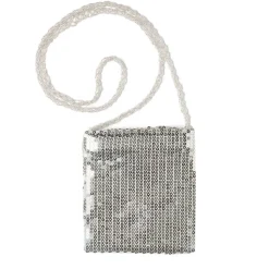 Paillettentasche, silber, ca. 18x18cm