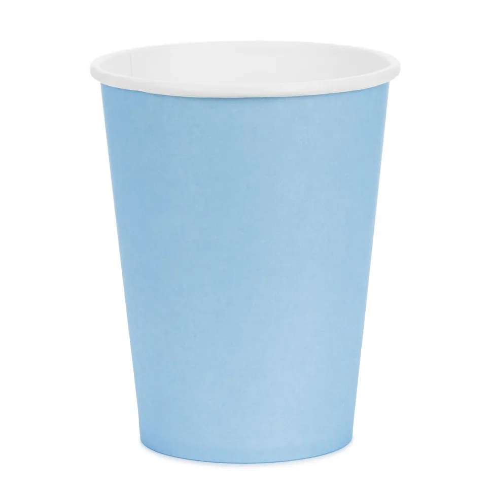 Pappbecher - Hellblau - 250ml - 6 Stück