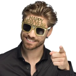 Party-Brille Happy New Year, Gold