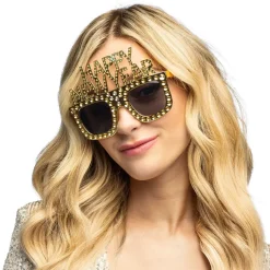 Party-Brille Happy New Year, Gold