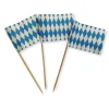 Party-Picker Bayern, 5 cm, 50 Stück, Bayrische Dekoration, Bayrisches Fest, Blau-Weiß