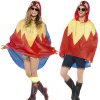 Party-Poncho, Papagei, Einheitsgröße, 1 Stück