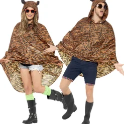 Party-Poncho, Tiger, Einheitsgröße, 1 Stück