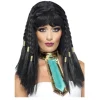 Perücke Damen Cleopatra, geflochten, schwarz