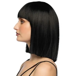Perücke Damen Djamilla, Longbob, Premium-Qualität, Schwarz