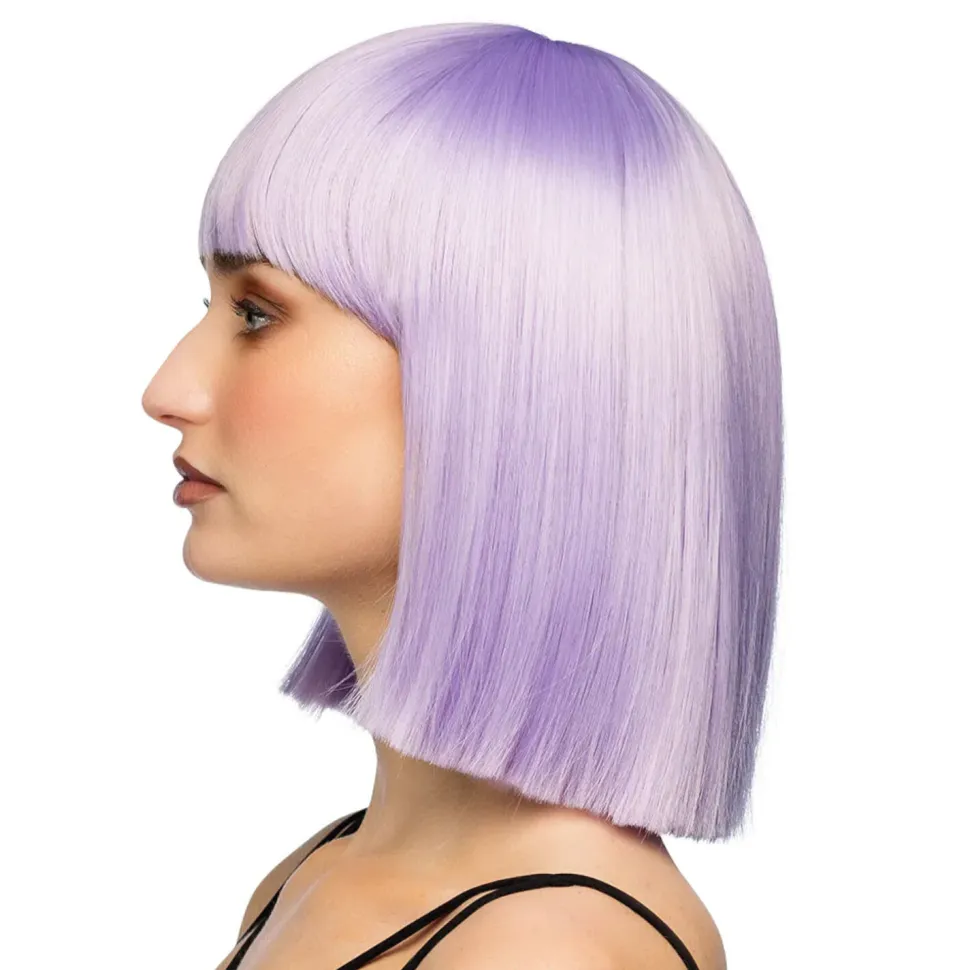 Perücke Damen Djamilla, Longbob, Premium-Qualität, Lila