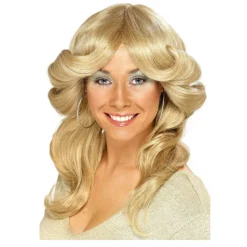 Perücke Damen 70er Filmstar, gewellt und gestuft, blond