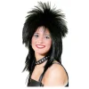 Perücke Damen 80er Punk Rock Diva, Hard Rock, schwarz