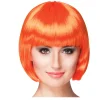 Perücke Damen Foxy Bob, Pagenkopf mit Pony, Cabaret, orange