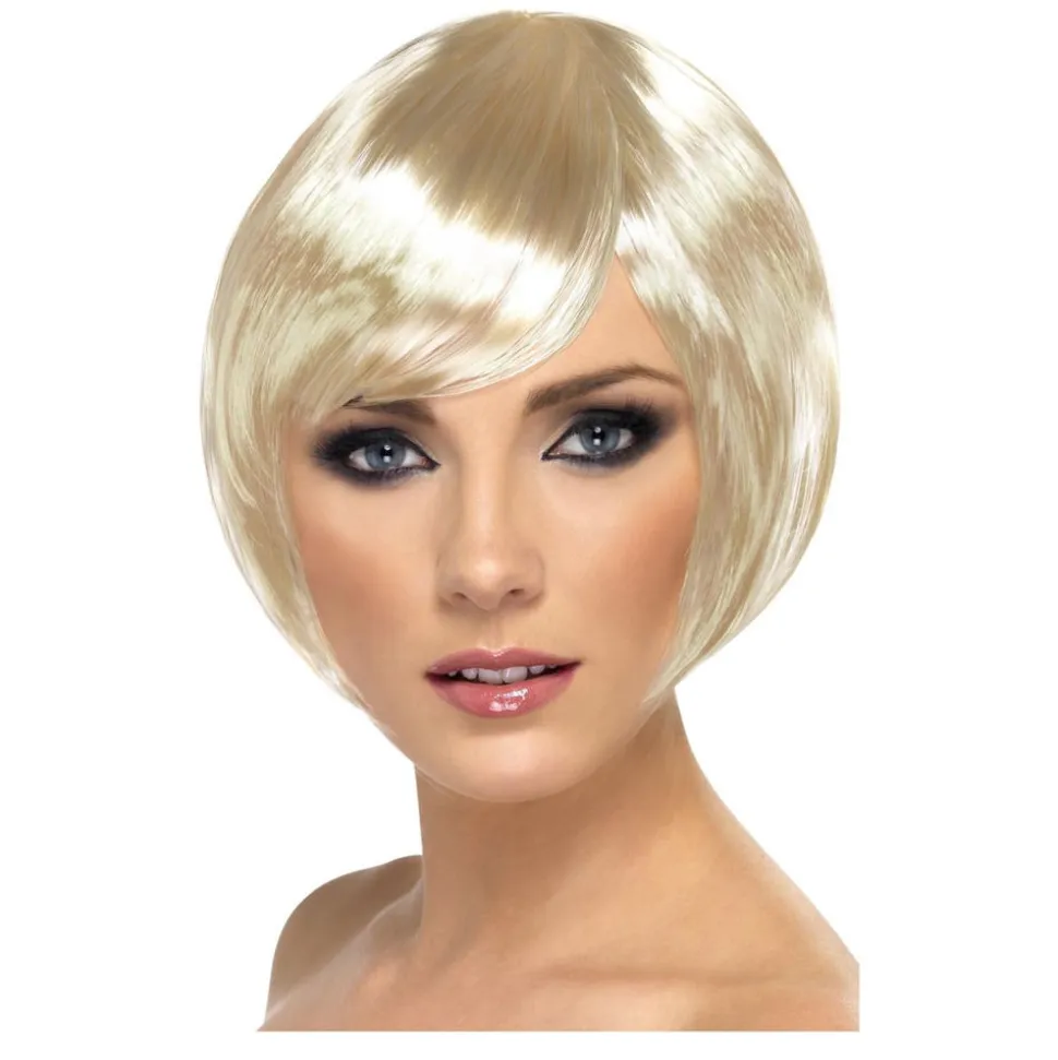 Perücke Damen Kurzer Bob, Pagenkopf mit Pony, Babe, blond