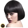 Perücke Damen Kurzer Bob, Pagenkopf mit Pony, Premium-Qualität, Mia, braun