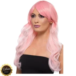 Perücke Damen Langhaar Clamour Deluxe mit Farbverlauf, STYLEBAR, Rosa-Töne