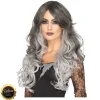 Perücke Damen Langhaar Clamour Deluxe mit Farbverlauf Gothic Braut, STYLEBAR, Grau-Töne